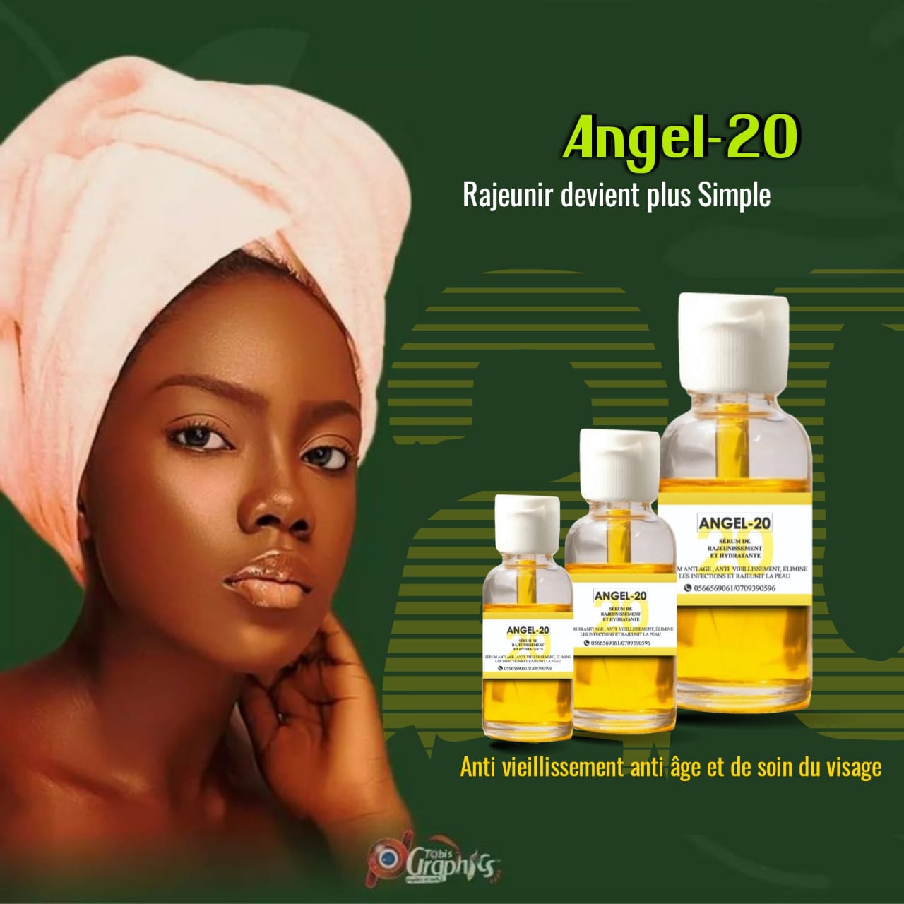 ANGEL 20 ™️L'huile Anti vieil!issement Contre les r!des , les tache et Acné...